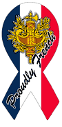 French Pride Car Ribbon Magnet