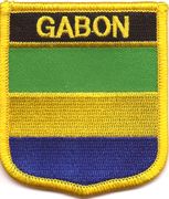 Gabon Flag Shield Patch