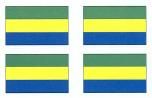 Gabon Flag Stickers - Sheet of 50