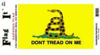 Gadsden Flag Decals - 5"x8" XL