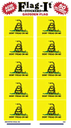 Gadsden Flag Stickers 50 Stickers per package