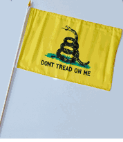 Gadsden Stick Flag 12"x18"