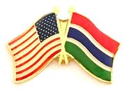 Gambia Flag Lapel Pin - Double
