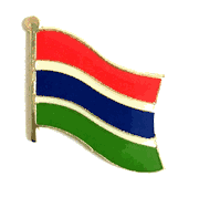 Gambia Flag Lapel Pin - Single