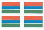 Gambia Flag Stickers - Sheet of 50