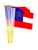 Georgia State 12″x18″ Miniature Stick Flags