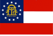 Georgia State Flag Decal Sticker