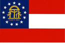 Georgia State Flag Decal Sticker