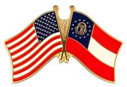 Georgia State Flag Lapel Pin - Double