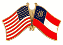 Georgia State Flag Lapel Pin - Double