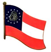 Georgia State Flag Lapel Pin - Single