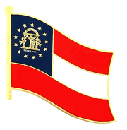 Georgia State Flag Lapel Pin - Single