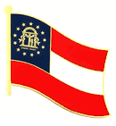 Georgia State Flag Lapel Pin - Single