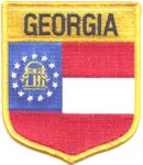 Georgia State Flag Shield Patch