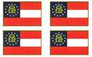 Georgia State Flag Stickers - 50 stickers per sheet 