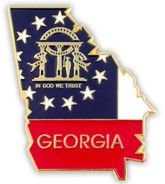 Georgia Map Lapel Pin - Updated Version