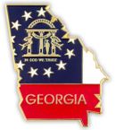Georgia Map Lapel Pin - Updated Version
