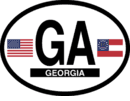 Georgia Flag It Oval Decal