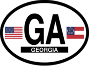 Georgia Flag It Oval Decal