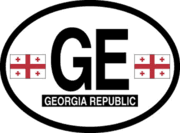 Georgia Republic Flag It Oval Decal