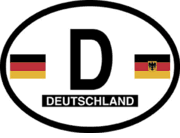 German Flag It Oval Decal