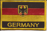 Germany Flag Patch w/Eagle - With Name