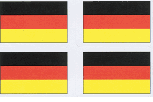 Germany Flag Stickers - 50 per sheet