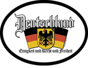 Germany Motto Flag It Oval Decal