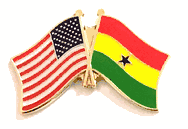 Ghana Flag Lapel Pin - Double