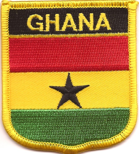 Ghana Flag Chrome Emblem – Car, Bike, Van Decal Sticker – Peel & Stick