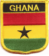 Ghana Flag Shield Patch