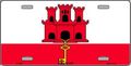 Gibraltar Flag License Plate