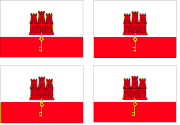 Gilbraltar Flag Stickers