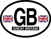 Great Britain (UK) Flag It Oval Decal