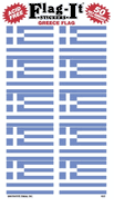 Greece Flag Stickers 50 Stickers per package 