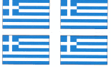 Greece Flag Stickers - Sheets of 50