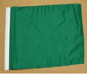 Green Auto Racing Flag without Pole