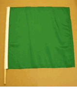 Green Motorcycle Racing Flag with Pole