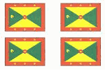 Grenada Flag Stickers - Sheet of 50