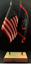 Guam and US Flag Desk Set