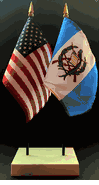 Guatemala and US Flag Desk Set