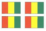 Guinea Flag Stickers - Sheet of 50
