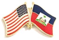 Haiti Flag Lapel Pin - Double