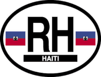 Haiti Flag It Oval Decal