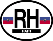 Haiti Flag It Oval Decal