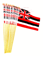 Hawaii 12" x 18" Miniature Stick Flags
