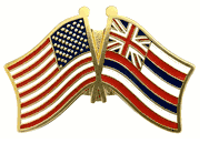 Hawaii Flag Lapel Pin - Double