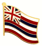 Hawaii Flag Lapel Pin - Single