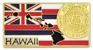 Hawaii Map Lapel Pin - Updated Version