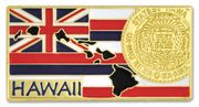 Hawaii Map Lapel Pin - Updated Version